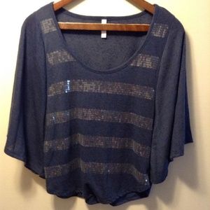 Poncho style blouse